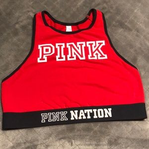 PINK NATION high neck sports bra